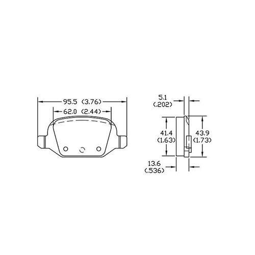 D1492 Rear Brake Pad